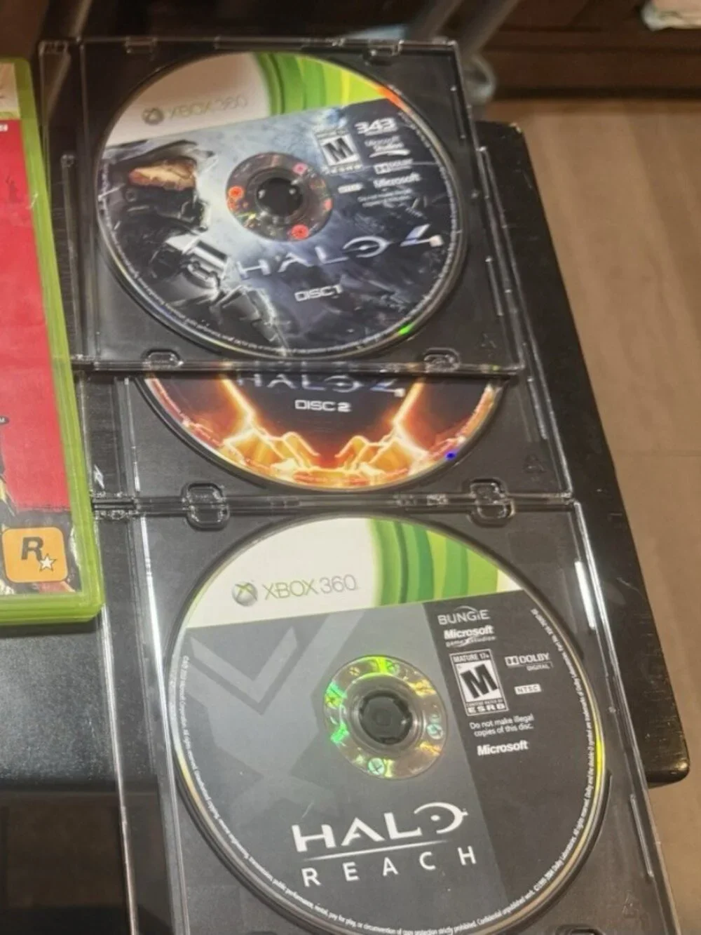 Xbox 360 Jasper Bundle Controller 120GB HDD HDMI NTSC Halo Bundle + Red Dead